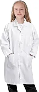 Kids Doctor Lab Coat, Girls and Boys Doctor White Lab Coat Costumes - 3/4 length Lightweight lab coat, Halloween Doctor Lab Costume suitable for 130cm - 155cm children