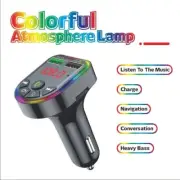 Car Wireless Bluetooth 5.0 FM Transmitter MP3 Player USB Car Charger Adapter