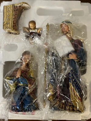 Hawthorne Village Heaven's Radiant Glory Nativity Collection Holy Family Set NEW