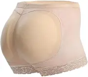 [OFFSUM] Women's Fake Butt Lifter - Sexy Lace Patchwork Fake Ass Hip Enhancer Underwear Low Waist Solid Color Invisible Hourglass Removable Shapewear