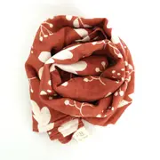 Muslin Swaddle Wrap - Terracotta Foliage