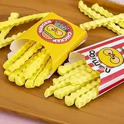 2Box French Fries Chips Eraser Pencil Erasers Cute Fun Novelty Food Erasers for Student Prizes Classroom School Supplies