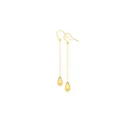 9ct Gold Teardrop Drop Trace Hook Earrings