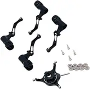 RC Helicopter Swashplate Set RC Aircraft Accessories Easy Installed Aluminum DIY Repairing Spare Part, Black