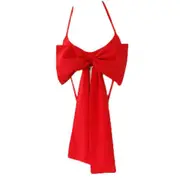 Women's Sexy Lingerie Set Christmas Sleepwear Bow Tie Unwrap Me Teddy Babydoll Anime Cosplay Nightwear Underwear Gift Red - ya