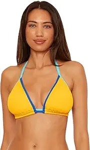 [BECCA] Women's Crinkle Crush D Bikini Top, Adjustable, Tie Back, Swimwear Separates