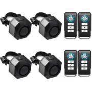 Car Alarm System with Remote Rechargeable Wireless Vibration Motion Sensor 4Pack