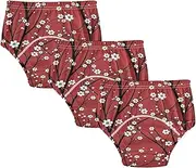 [GuoChe] Baby Boys Toilet Training Pants Cherry Tree Red 3pcs Soft Cotton Nighttime Training Pants Underwear Briefs for