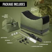Laser Bore Sighter Bore Sight kit Multiple Caliber Shooting Front & Rear Sandbag