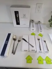 Fortessa Lucca 18/10 Stainless Steel Flatware 19 Piece Serving Lot Butter Knife