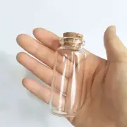 10Pcs 30Ml Cork Stopper Glass Bottle Vials Jars with Cork Wishing Bottle Wedding