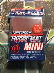 *** KMC HYPER MAT MINI *** (RED) SLEEVES YUGIOH CARD SIZE 60ct UNOPENED (NEW)