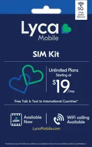 5G/4G Prepaid SIM Card Kit | Unlimited Data, Talk & Text to 100 Countries