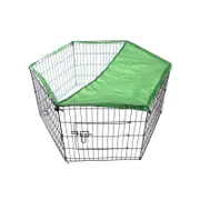 YES4PETS 6 Panel Dog Cat Exercise Playpen Puppy Enclosure Rabbit Fence With Cover
