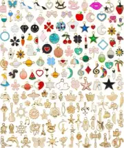 JIALEEY 160Pcs Charms for Jewelry Making, Wholesale Bulk Lots Assorted...
