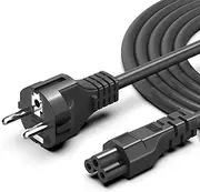 HKY Euro Power Cable for Notebook Power Supplies, Scanner, Printer LED TV Monitors, 3 Pin AC Power Cable IEC C5 C6 / CEE 7/7 Laptop Power Supply Cable for Acer Dell HP Sony Asus Lenovo, VDE Certified,