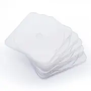 25 Pack Ultra Slim Clear Transparent Square Shaped CD and DVD Disc Clam Shell...