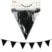 Black Glitter Flag Banner 3.5m
