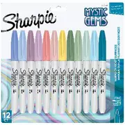 Sharpie Fine Permanent Markers Mystic Gems 12 Pack