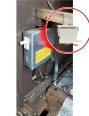 Arcade game door closed safety switch - can be pulled outwards