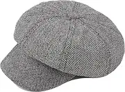 [HinyBoeh] Women Retro Cotton Newsboy Cap Cabbie Paperboy Painter Visor Hat