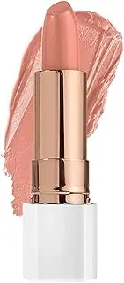 FLOWER BEAUTY By Drew Barrymore Petal Pout Lipstick - Nourishing & Highly Pigmented Lip Color with Antioxidants, Matte Finish - Peachy Nude