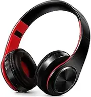 Bluetooth Headphones Over Ear, Wireless Headset V5.0 with Deep Bass, Soft Memory-Protein Earmuffs and Built-in Mic for/Android Cell Phone/PC/TV