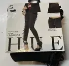 NIP Women’s HUE Microsuede Super Soft Fringe Leggings Black - Small 4-6