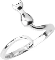 [DEARMAMY] Ring Open Adjustable Ring Decorative Jewelry for Present Cat Lover's Choice