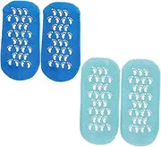 Supple Spa Socks 2 Sets Foot Care Spa Socks for Foot Masks Essential Oil Gel Socks for Dry Skin