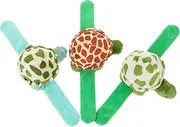 SUPVOX 3pcs Plush Turtle Animal Slap Bracelet Adorable Stuffed Wrist Band for Lightweight Hugger Slap Band Party Favor and Festival Decoration