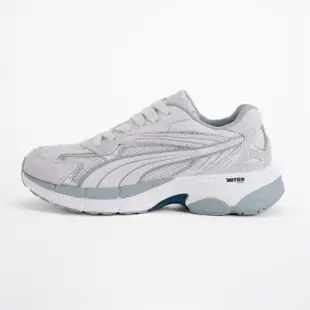 【PUMA】運動鞋 慢跑鞋 跑鞋 休閒鞋 女鞋 男鞋 Teveris Nitro Metallic 灰白色 麂皮(39686301)