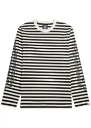 Billionaire Boys Club Striped Logo-print Cotton top - Black And White M