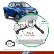 SAAS Intercooler Black Alloy Pipe Kit suits Isuzu DMAX/MUX 3.0L 2017-20 (for: Isuzu)