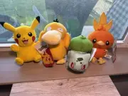 Pokemon Pikachu Bulbasaur Psyduck Torchic Plush Stuffed Animal 6" Toy New