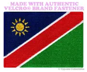 NAMIBIA FLAG PATCH AFRICAN EMBROIDERED AFRICA SOUVENIR w/ VELCRO® Brand Fastener