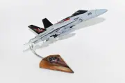 VFA-14 Tophatters 2022 F/A-18E Model, Navy, 1/40th (18") Scale, Mahogany