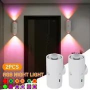 LED Motion Sensor Night Light,7 Colors Rechargeable Light,Wireless Magnetic Wall Lamp,For Garden Steps,Bedroom,Hallway,Courtyard,Holiday Decor