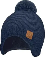 [KeaBabies] Baby Beanies, Baby Hats for Boys, Girls - Cute Toddler Winter Hat, Soft & Stretchy Beanies for Infant, Newborn 6-36 Months, Cozy & Warm with Earflap Muff & Pom (Navy)