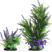 Purple Passion Weighted Base Plastic Variety Cluster Plant 6" or 16"
