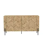 Gerrad Wooden Sideboard Buffet Unit Storage Cabinet Wotan Oak