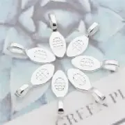 Wholesale Silver Metal Alloy Glue-On Bead Bail Flat Pad DIY Jewelry Crafts 20PCS