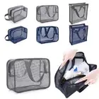 Quick Dry Mesh Shower Bag Bathroom Carry Tote Bathroom Shower Organizer