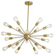 Mid-Century Sputnik Chandeliers-Lights, Modern Semi Flush Mount Ceiling 18 Gold