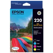 Epson 220 4 Ink Cartridge Value Pack WF-2630 WF-2650 WF-2660 T293692