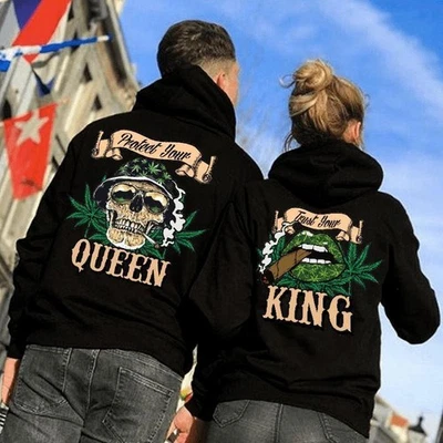 Protect Your Queen Trust Your King Hoodie For Matching Couple Fans Gift Size S-4