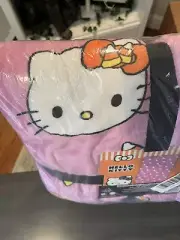 Hello Kitty Halloween Fall plush Blanket Candy Corn Pink Holiday Twin Size