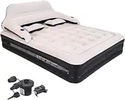 RAPTAVIS Queen Size Air Mattress Inflatable Bed with Pump and Headboard, Blow Up Mattress