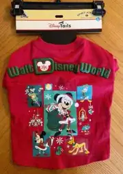 Disney Tails WDW Christmas Holiday Mickey Friends Spirit Jersey Large Shirt Dog