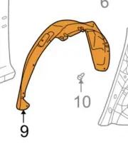 Saturn GM OEM 02-07 Vue Quarter Panel-Fender Liner Splash Shield Right 15828912